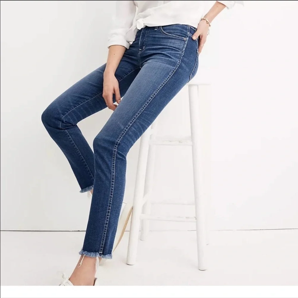 Madewell Slim Straight Jeans Raw-Hem Edition - Picture 1 of 6